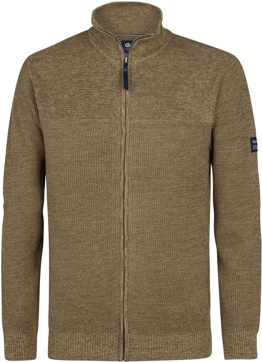 Petrol Industries - Heren Gebreid Vest Bristol - Bruin - Maat L