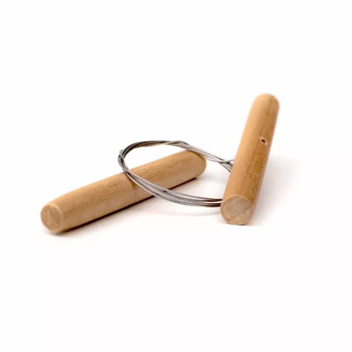 Houten model kleisnijder met staaldraad