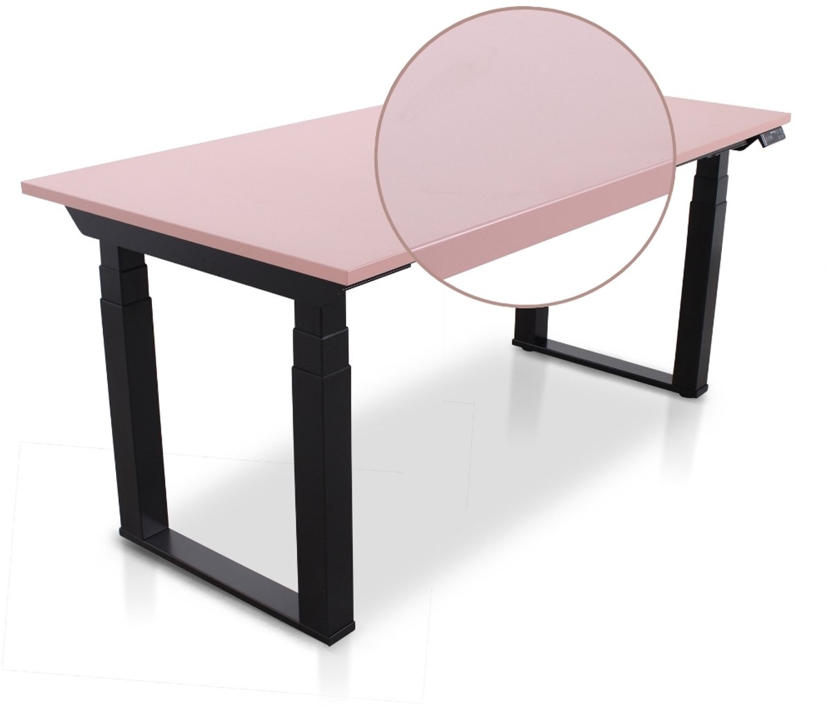 Multi Ratio Lineaflex MRC SOLID Zit-Sta Bureau – Elektrisch Verstelbaar – 180x80 cm – Blad Dusty Rose – Zwart Frame – ARBO Norm NEN-EN 527 – Met memorybediening – 200 KG Draagvermogen – 130 cm Hoog