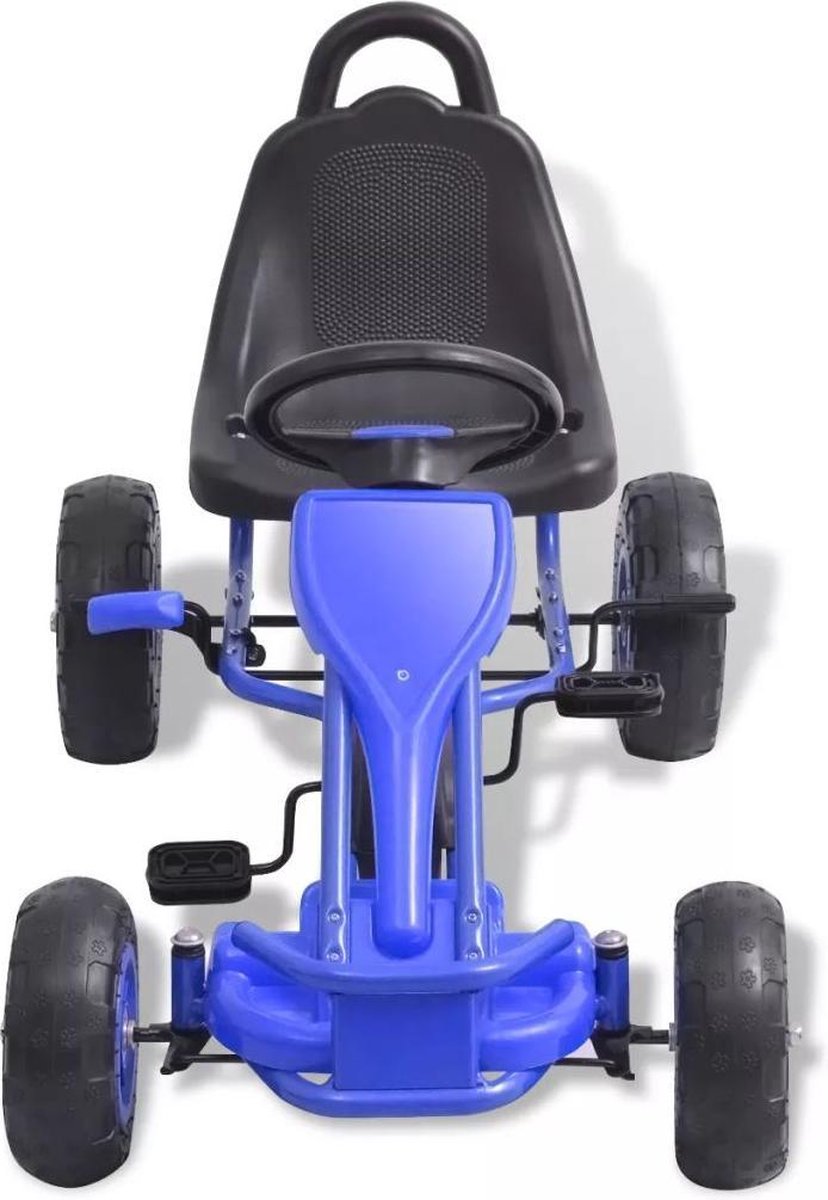 vidaXL Skelter met pedalen en pneumatische banden blauw — afbeelding 8