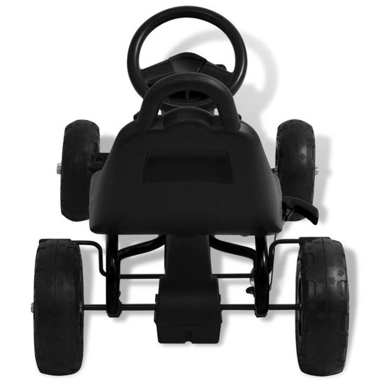 vidaXL Skelter met pedalen en pneumatische banden zwart - vidaXL