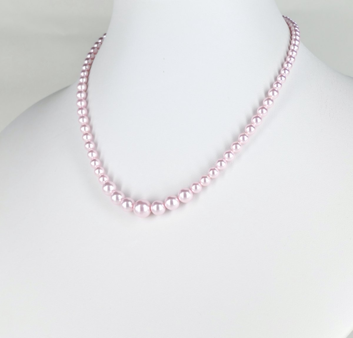 KAYEE - Parelketting van Swarovski parels - roze - 45cm