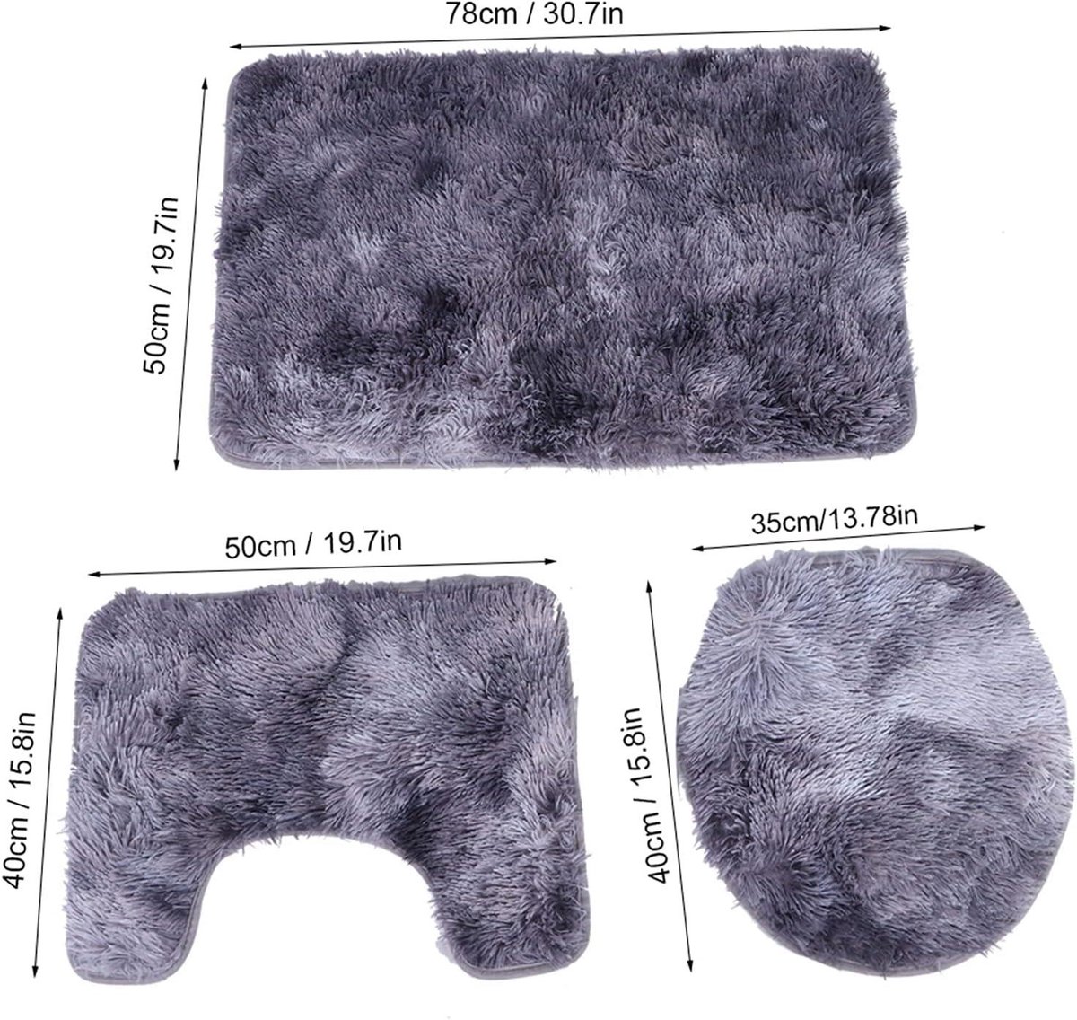 Ultrazachte Antislip Badmat - Microvezel Tapijt Kleed Voor Op De Badkamer Wc Badtapijt Toilet Mat Parijs Design 50 X 80 Cm Paris Mademoiselle