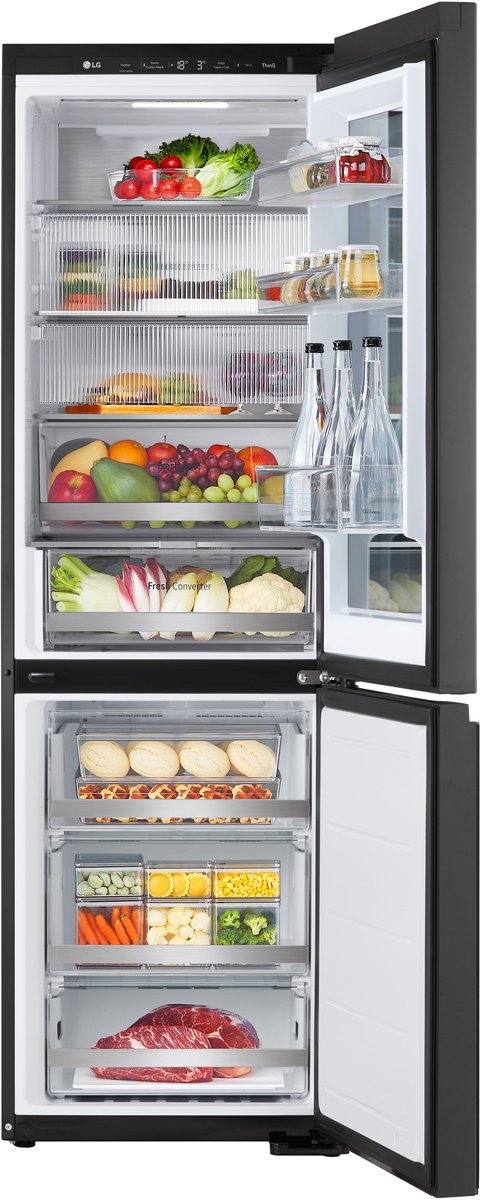 Bol.com LG GBG5160CEV Vrijstaand 349 l Zwart aanbieding
