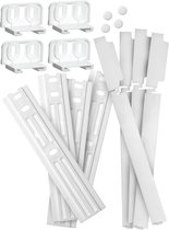 Dparts universeel deurgeleider set van koelkast met sleepdeursysteem - o.a. geschikt voor Whirlpool en Bauknecht - koelkastdeur geleider - sleepscharnier deur - nr. 481231019131 - C00312150