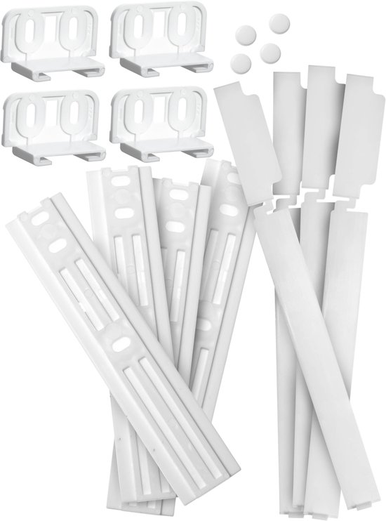 Kit de guidage de porte universel Dparts pour koelkast avec système de porte coulissante - convient pour Whirlpool et Bauknecht - guide de porte de réfrigérateur - charnière coulissante - n° 481231019131 - C00312150