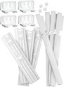 Dparts universeel deurgeleider set van koelkast met sleepdeursysteem - o.a. geschikt voor Whirlpool en Bauknecht - koelkastdeur geleider - sleepscharnier deur - nr. 481231019131 - C00312150