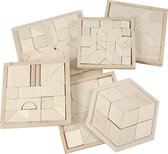 Puzzle, dim.13-17,5 cm, contreplaqué, 6 jeux
