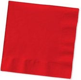 papieren servetten - rood - 33 x 33 cm - 3 laags
