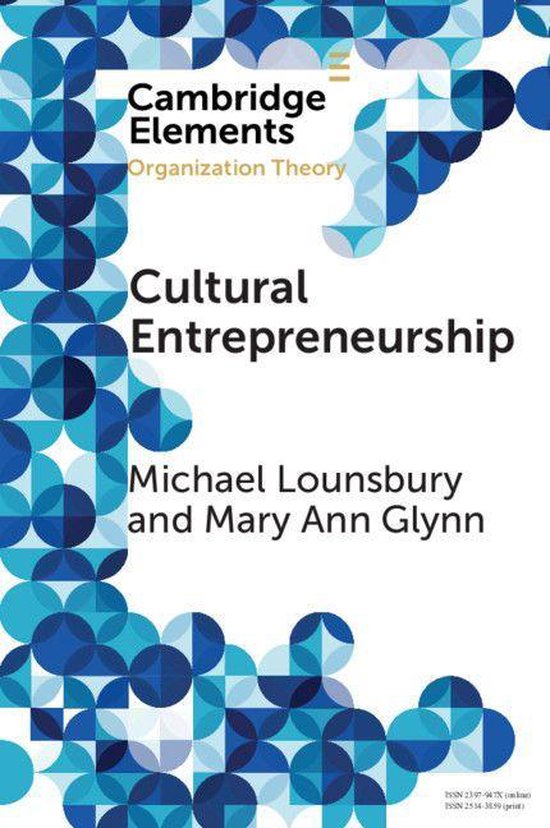 Elements in Organization Theory - Cultural Entrepreneurship - cover