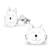 Princess Oorbellen Garfield - 925 Zilver E-Coating - Kat - 8x9mm