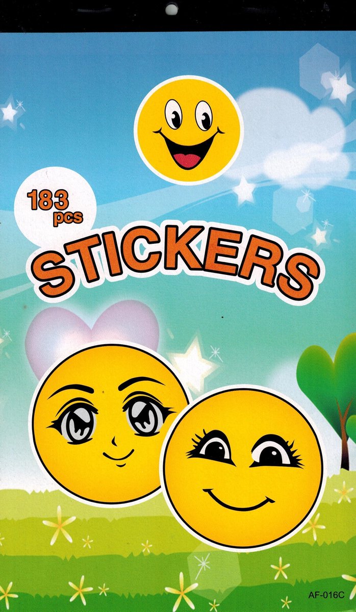 Non Merk Stickerboek Smileys 183 Delig
