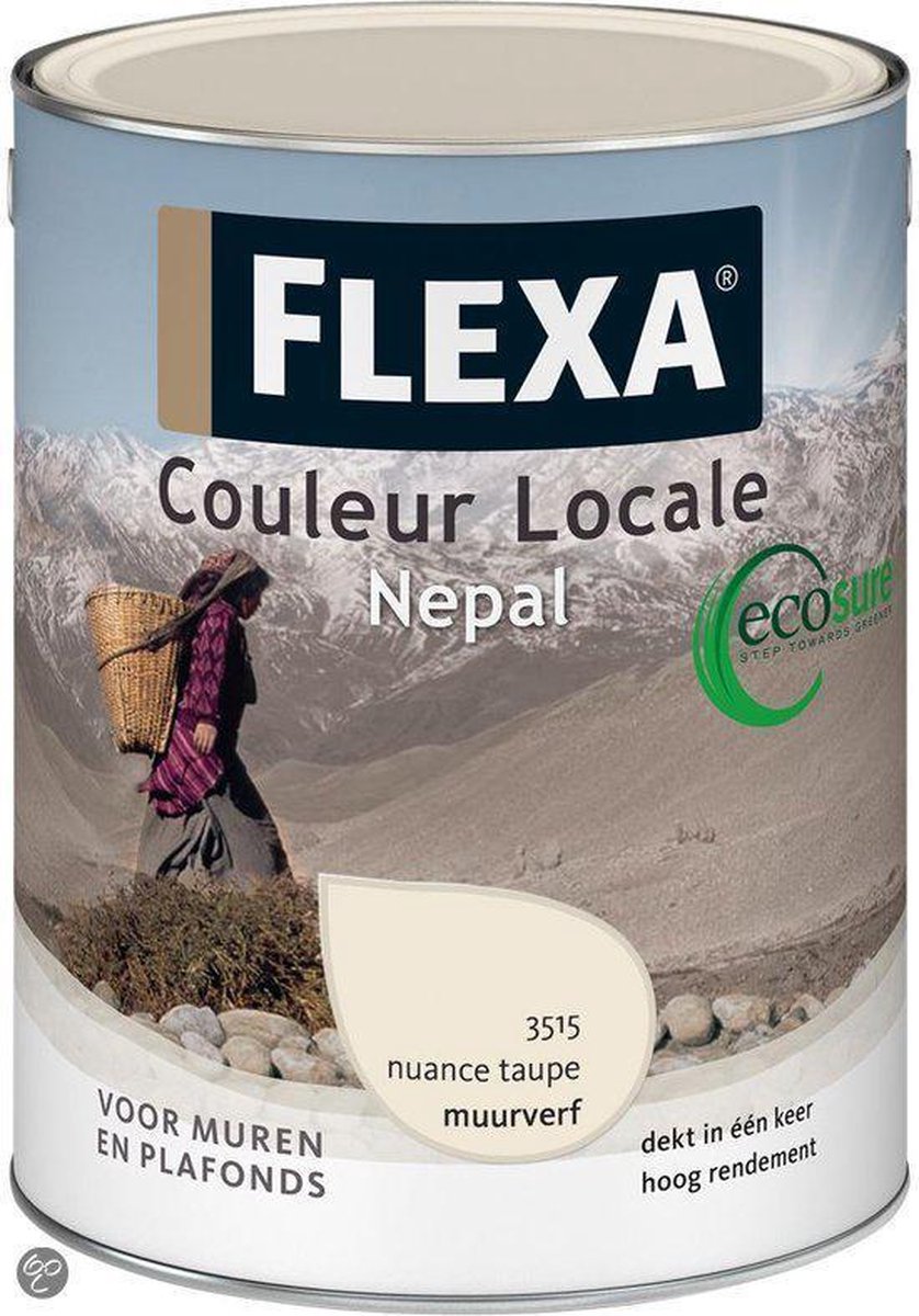Flexa Couleur Locale Muurverf Ecosure Nepal 5 L 4015 Zacht Taupe