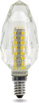 Groenovatie LED Crystal - Kaarslamp - 3W - Warm Wit - E14 Fitting - 89x35 mm - Transparant