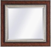 Moderne spiegel Lucerne Roodbruin-zilver large 93mm         Buitenmaat 49x171cm