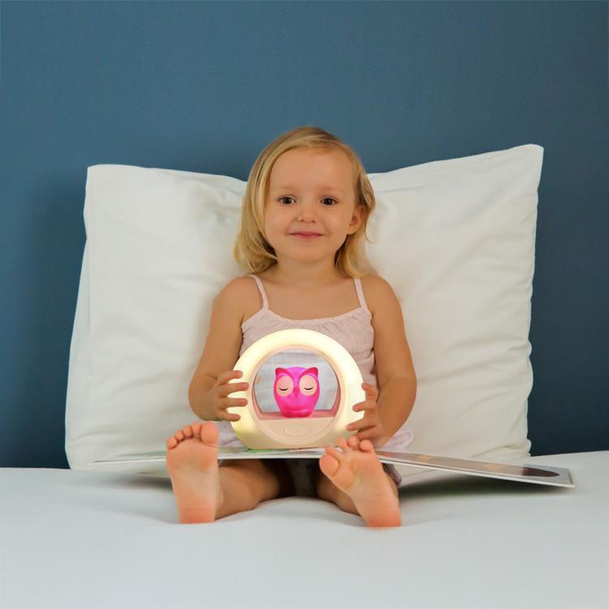 Zazu Lou Uil Nachtlampje - Roze - Kinderlamp met geluidsensor en nachtlamp functie | bol.com