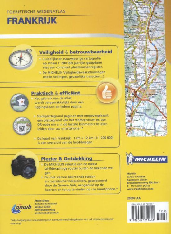 Atlas Michelin Frankrijk ANWB 2016 | 9782067211681 | Boeken | bol.com