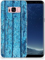 Geschikt voor Samsung S8 Backcase Wood Blue