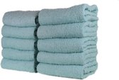 Katoenen Handdoek - badhanddoek - licht aqua - set van 3 stuks - 50x100 cm