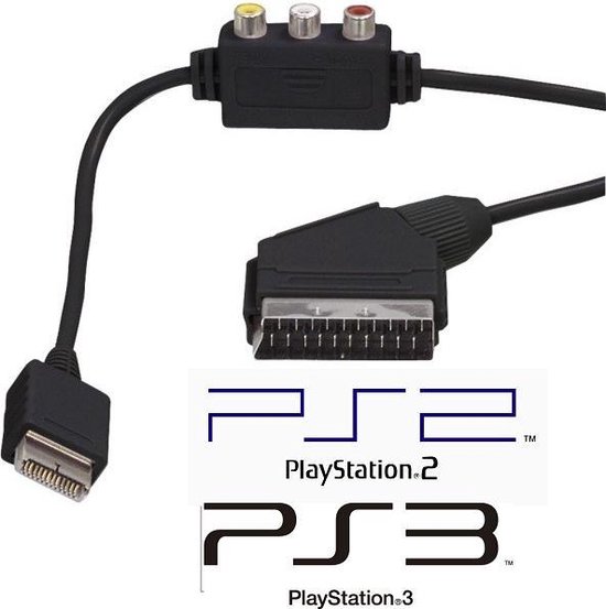 Playstation 2 & 3 Naar Scart Kabel Adapter - PS / PS2 / PS3 AV Composiet  RCA Kabel | bol.com