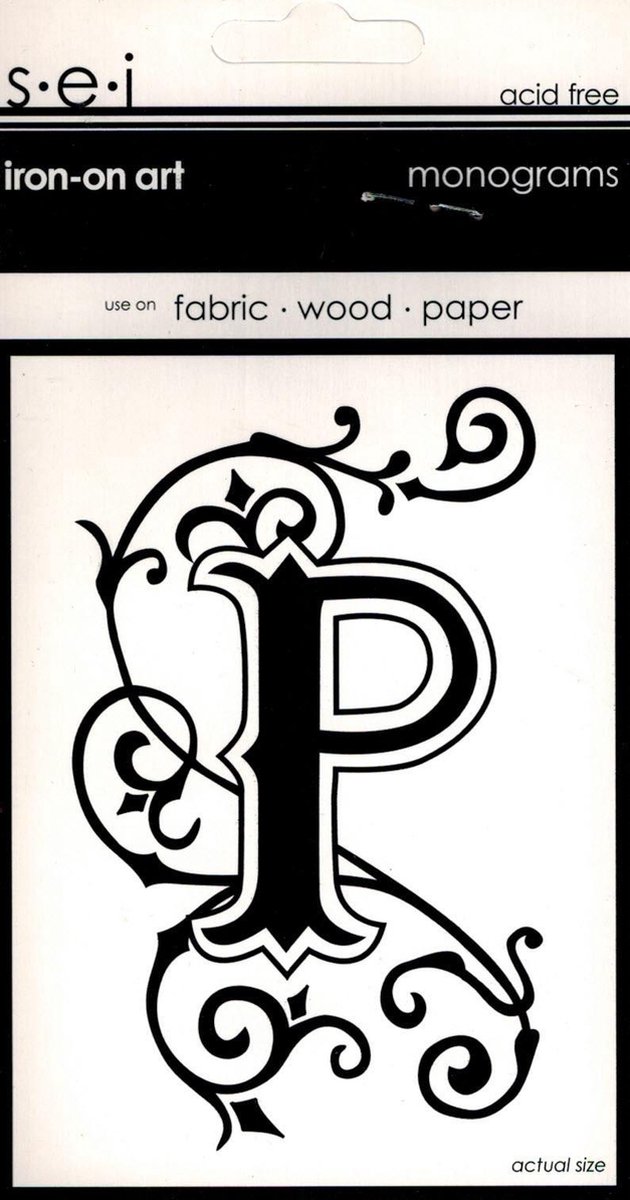Strijksjabloon Monograms Letter P
