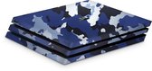 Playstation 4 Pro Console Skin Camouflage Blauw