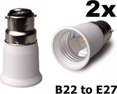 2 Stuks - B22 naar E27 Fitting Omvormer