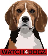 Beagle sticker (set van 2 stickers)