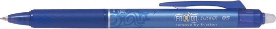 Foto: Pilot frixion frixionball clicker 0 5 blauw 1stuks