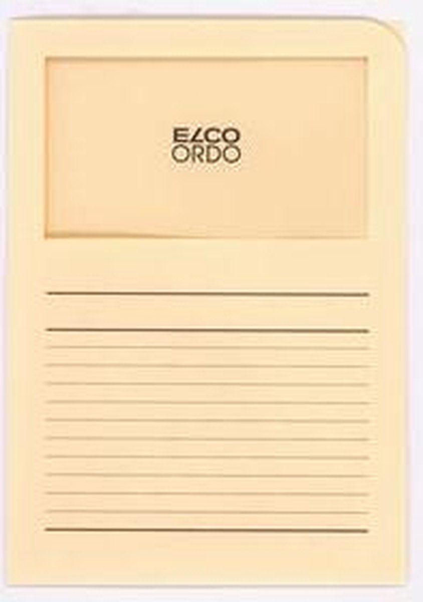Elco Ordo Cassico - L-map met venster A4 100 stuks - 220 x 310 mm Crème - EO-29489-41