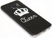 Zilver Queen hoesje Geschikt voor Samsung Galaxy S7