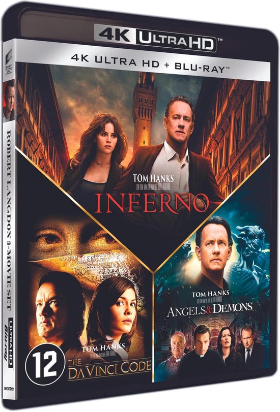 Inferno Angels & Demons The Da Vinci Code (4K Ultra HD Bluray