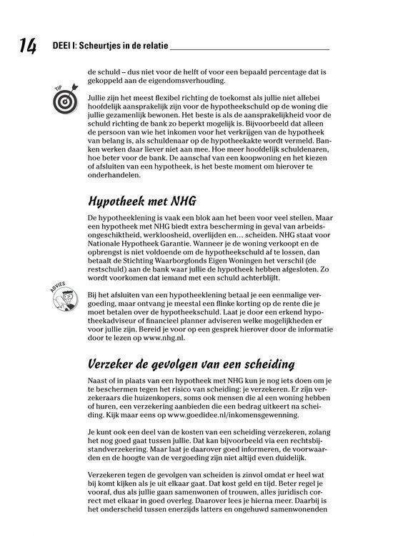 DEEL I: Scheurtjes in de relatie. Pagina met tekst en grafische elementen.