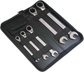 Ratelringsleutel-set omkeerbaar, 9-delig