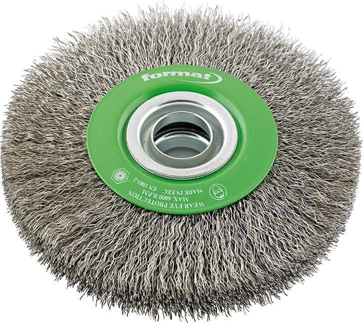 Roterende staaldraadborstel Staaldraad roestvrij 150x30mm FORMAT