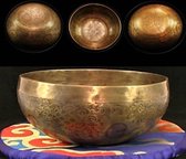 Klankschaal Tibet gegraveerd - 16 - 700-850 - Metaal - Brons - M