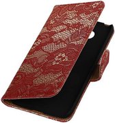 Lace Bookstyle Wallet Case Hoesje voor LG G5 Rood