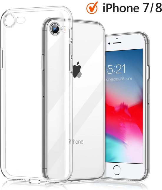 iPhone 7 / 8 / SE 2020 Hoesje Transparant Doorzichtig - TPU | bol.com