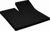 Damai - Hoeslaken split (tot 35 cm) - Katoen - 180 x 220 cm - Black