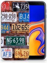 Geschikt voor Samsung Galaxy J4 Plus (2018) TPU Siliconen Hoesje Kentekenplaten