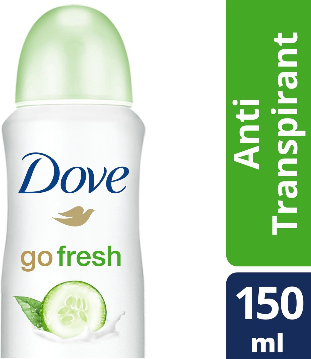 Goedkoopste Dove Go Fresh Cucumber & Green Tea Women - 2 x 150 ml - Deodorant Spray - Voordeelverpakking