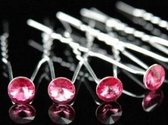 Hairpins – Roze - 5 stuks| Haarpin - Haarsieraad - Haarversiering - Haaraccessoire | Bruid - Bruidsmeid - Bruidsmeisje - Bruidskapsel | Feest - Gelegenheid - Bruiloft - Kerst - Gala - Communi