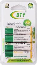 AA 3000mAh Oplaadbare Batterijen - 4 stuks inktmedia® huismerk