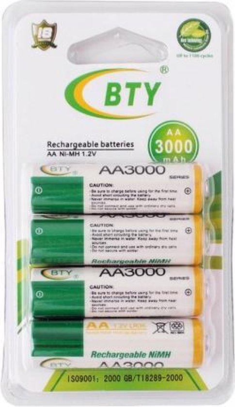 3000mAh Oplaadbare Batterijen 4 stuks inktmedia® huismerk | bol.com
