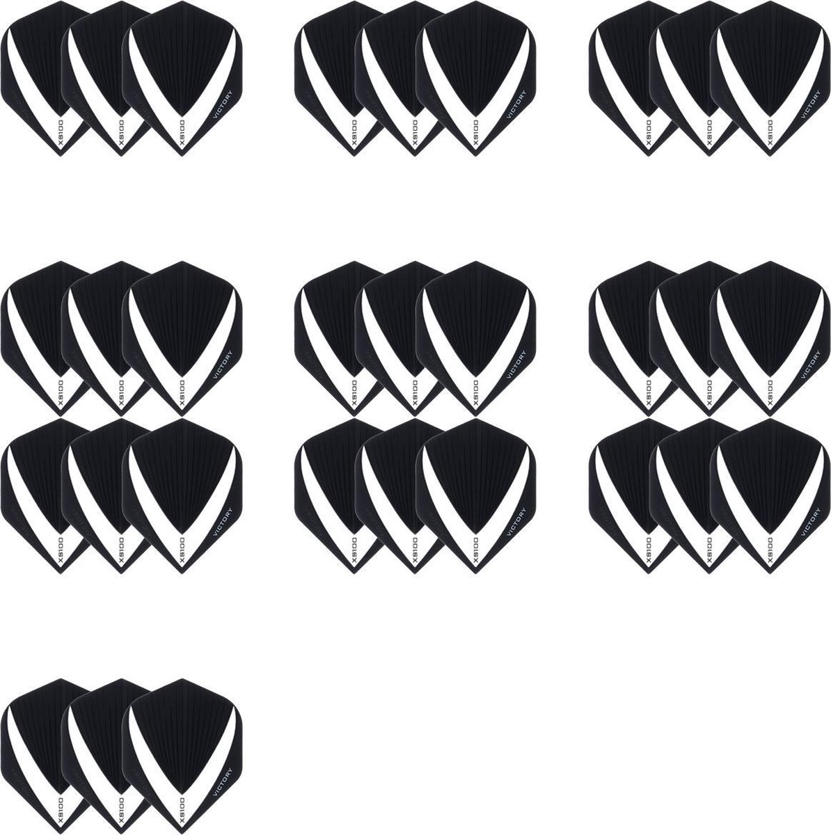 10 sets (30 stuks) Super Sterke - Wit/Clear - Vista-X - darts flights -