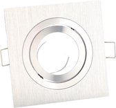 LED line Inbouwspot - Vierkant - Kantelbaar - GU5.3 Fitting - 94x94 mm - Aluminium