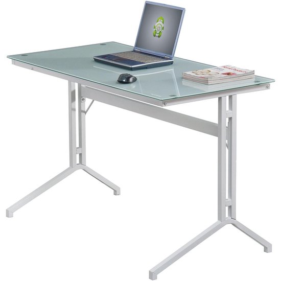 Piranha CAPELIN Desk - Bureau d'ordinateur - Glas Wit - Compact - PC 17wg