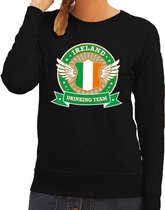 Zwart Ireland drinking team sweater zwart dames - Ierland kleding M