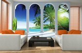 Beach Tropical Paradise Arches Photo Wallcovering