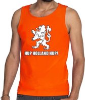 Nederland supporter tanktop Hup Holland Hup oranje voor heren M